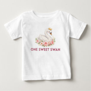 Bebé Camiseta de cumpleaños de un cisne dulce