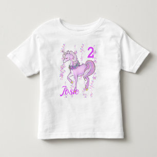 Bebé Camiseta de cumpleaños de Unicornio NOMBRE DE niña