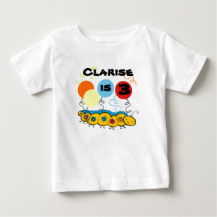Bebé Camiseta de cumpleaños del Personalizable Caterpil