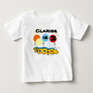 Bebé Camiseta de cumpleaños del Personalizable Caterpil