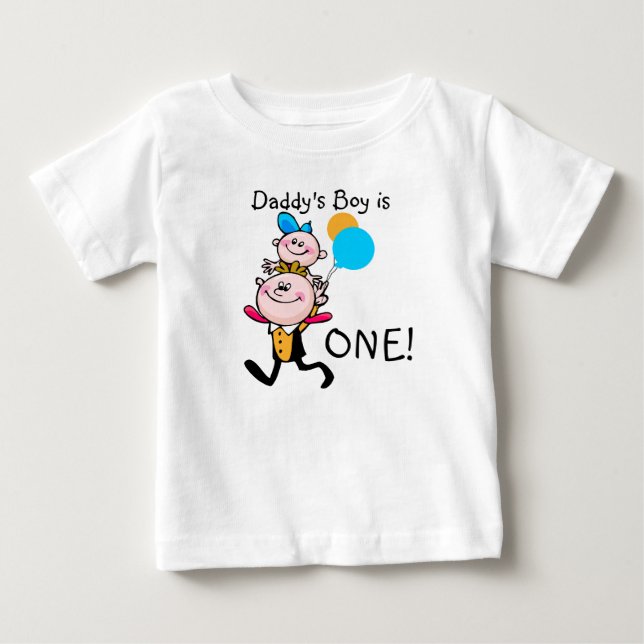 Bebé Camiseta de cumpleaños del Personalizable de papá (Anverso)