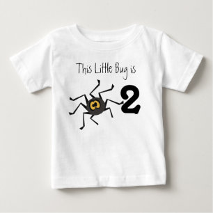 Bebé Camiseta de cumpleaños del Personalizable Spider B