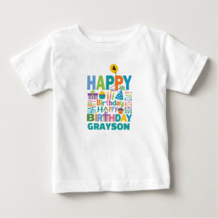 Bebé Camiseta de cumpleaños dulce y linda para cualquie