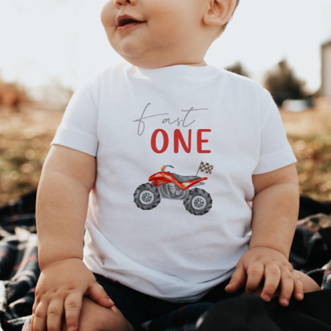 Bebé Camiseta de cumpleaños "Fast One" de bicicleta cua (Subido por el creador)
