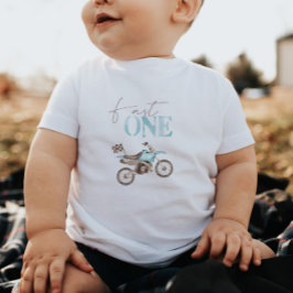 Bebé Camiseta de cumpleaños 'Fast One' de moto de tierr