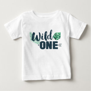 Bebé Camiseta de cumpleaños Girls Wild ONE