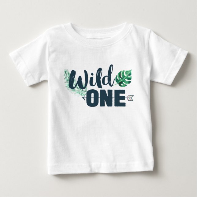 Bebé Camiseta de cumpleaños Girls Wild ONE (Anverso)