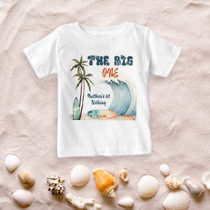 Bebé Camiseta de cumpleaños Little Surfer Wave