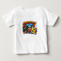 Camiseta de cumpleaños niño 5 Toddler – divertido 