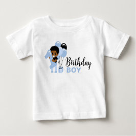 Bebé Camiseta de cumpleaños niño afroamericano 1er cump