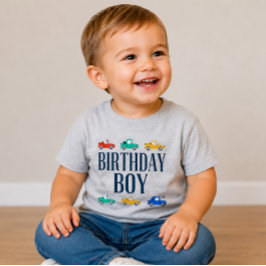Bebé Camiseta de cumpleaños niño transporte