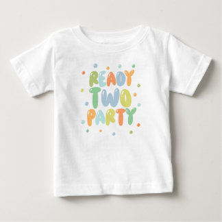Bebé Camiseta de cumpleaños número 2 lista para fiesta