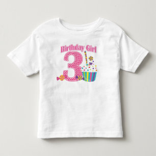 Bebé Camiseta de cumpleaños número 3 para chicas