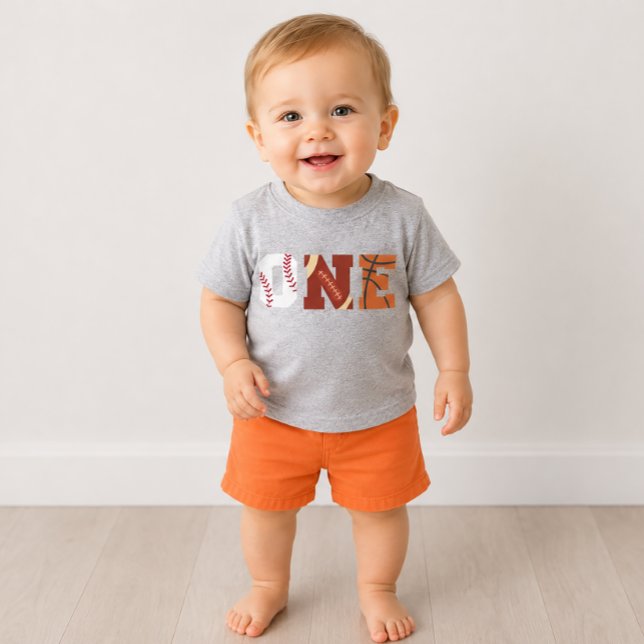 Bebé Camiseta de cumpleaños número uno All-Star (Sports First Birthday Shirt)