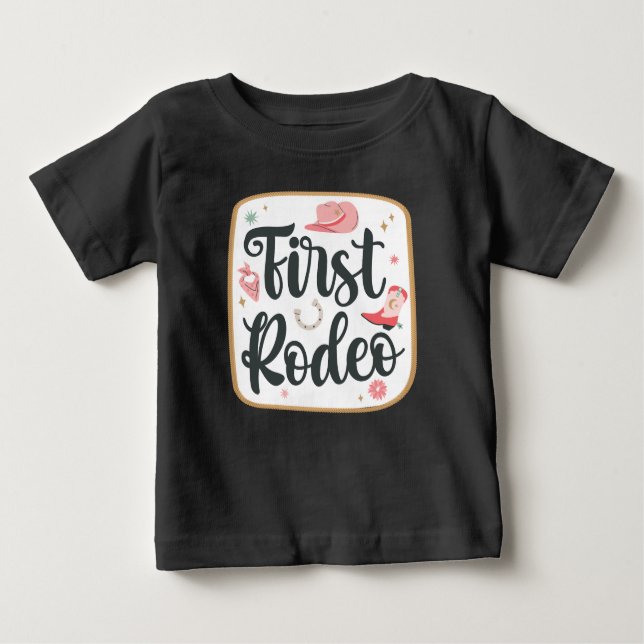 Bebé Camiseta de cumpleaños número uno para niñas 'Prim (Anverso)