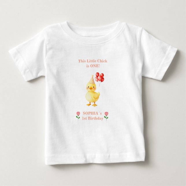 Bebé Camiseta de cumpleaños para niña con animales de g (Anverso)