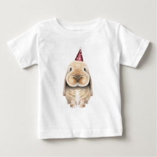 Bebé Camiseta de cumpleaños para niños conejito lindo -