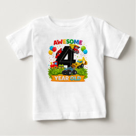 Bebé Camiseta de cumpleaños para niños de 4 años | Cami
