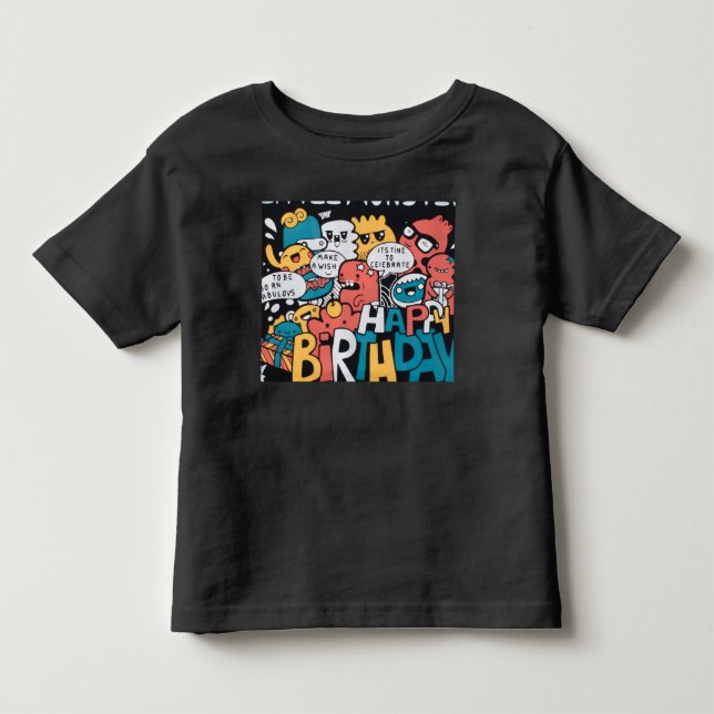 Bebé Camiseta de cumpleaños para niños pequeños con gar (Anverso)