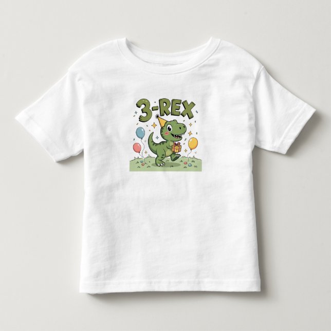 Bebé Camiseta de cumpleaños para niños pequeños de 3 añ (Anverso)