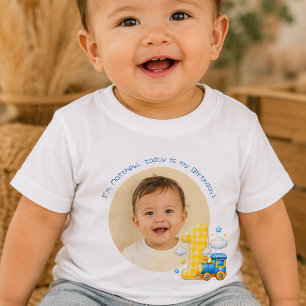 Bebé Camiseta de Cumpleaños Personalizable Checkered On