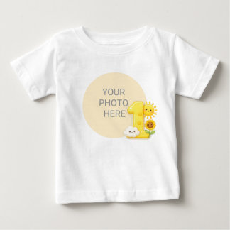 Bebé Camiseta de cumpleaños personalizada con foto para