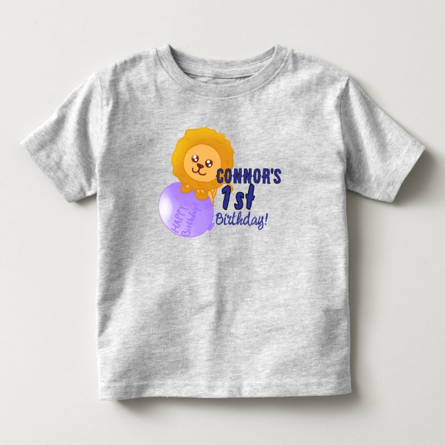 Bebé Camiseta de cumpleaños personalizada con tema de l (Anverso)
