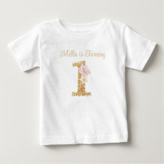Bebé Camiseta de cumpleaños personalizada de conejo de