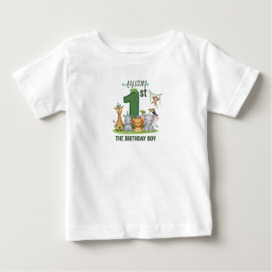Bebé Camiseta de cumpleaños personalizada para niño tem