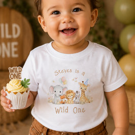 Bebé Camiseta de Cumpleaños Personalizada para Niño 'Wi