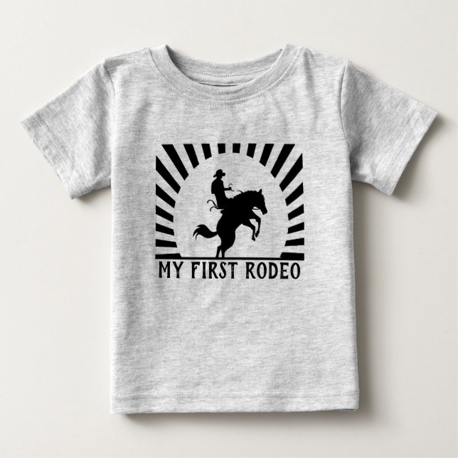 Bebé Camiseta de Cumpleaños Primer Rodeo (Anverso)