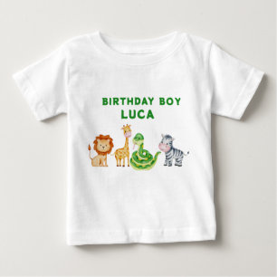 Bebé Camiseta de cumpleaños Safari de Animales