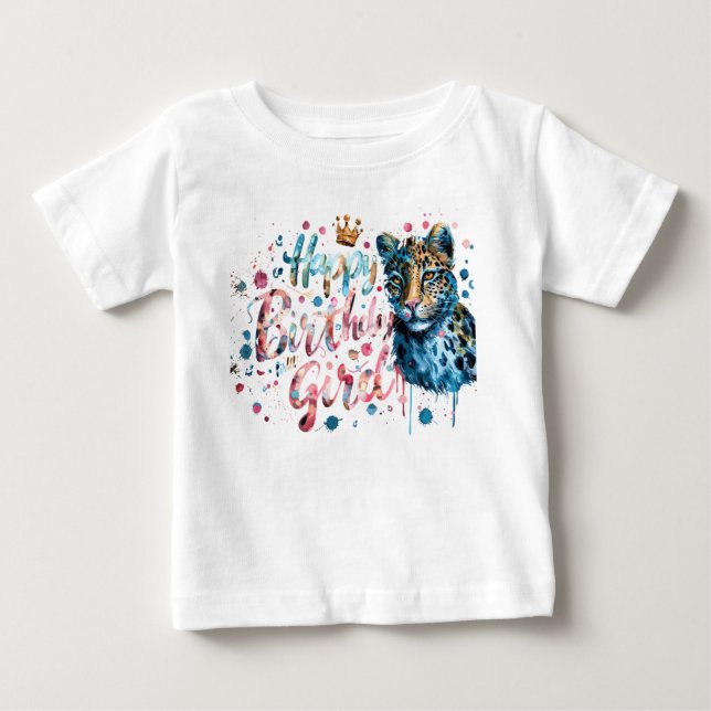 Bebé Camiseta de cumpleaños vintage para chica (Anverso)