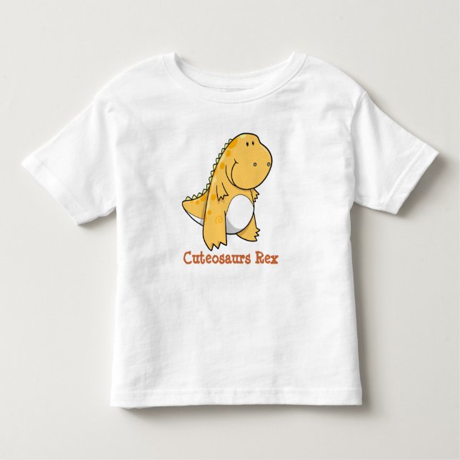 Bebé Camiseta de Cuteosaurs del dinosaurio de Rex del (Anverso)