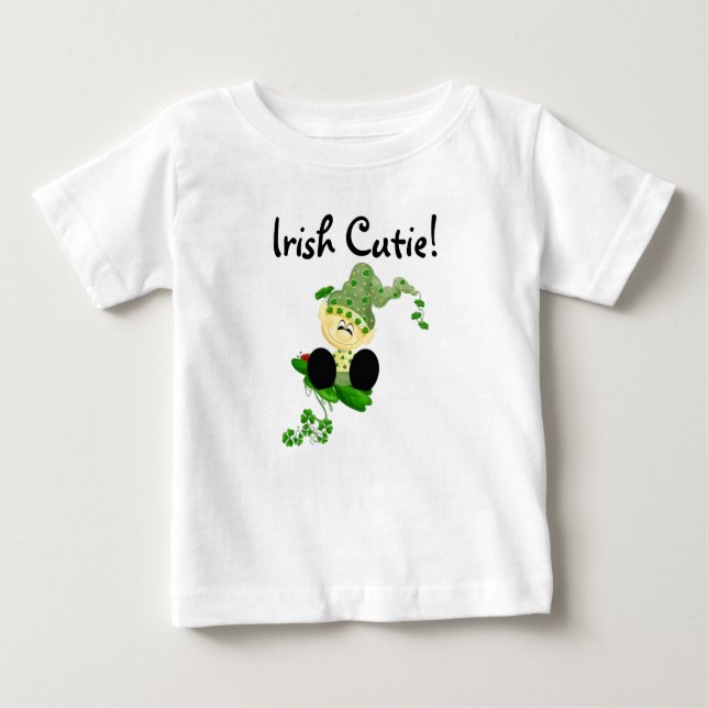 Bebé Camiseta de Cutie del irlandés del Leprechaun (Anverso)