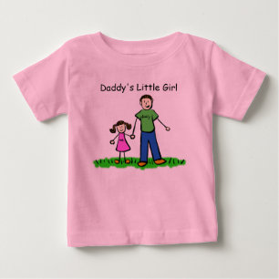 Bebé Camiseta de dibujo de niña de papá (Personalizar)