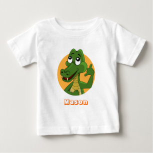 Bebé Camiseta de dibujos animados de caimán