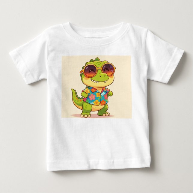 Bebé Camiseta de dinosaurio (Anverso)