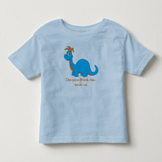 Bebé camiseta de dinosaurio azul