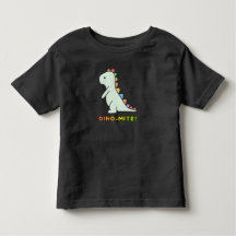 Camiseta de dinosaurio colorido lindo para niños