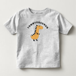 Bebé Camiseta de dinosaurio con nombre de niño/a
