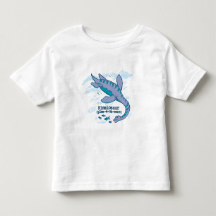 Bebé Camiseta de dinosaurio marino azul de Plesiosaur
