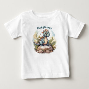 Bebé Camiseta de dinosaurio personalizada