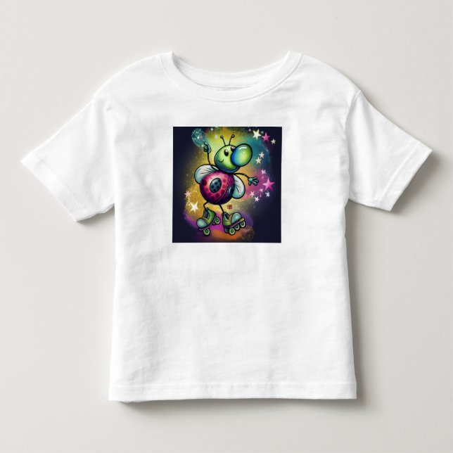 Bebé Camiseta de Disco sobre Ruedas de Mariquita (Anverso)