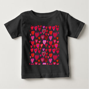 Bebé Camiseta de diseño abundante y rojo