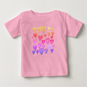 Bebé Camiseta de diseño abundante y rojo