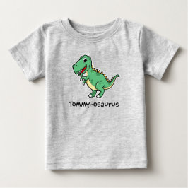 Bebé Camiseta de diseño de dinosaurios de nombre de su 