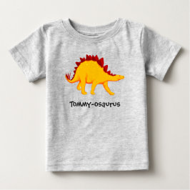 Bebé Camiseta de diseño de dinosaurios de nombre de su 