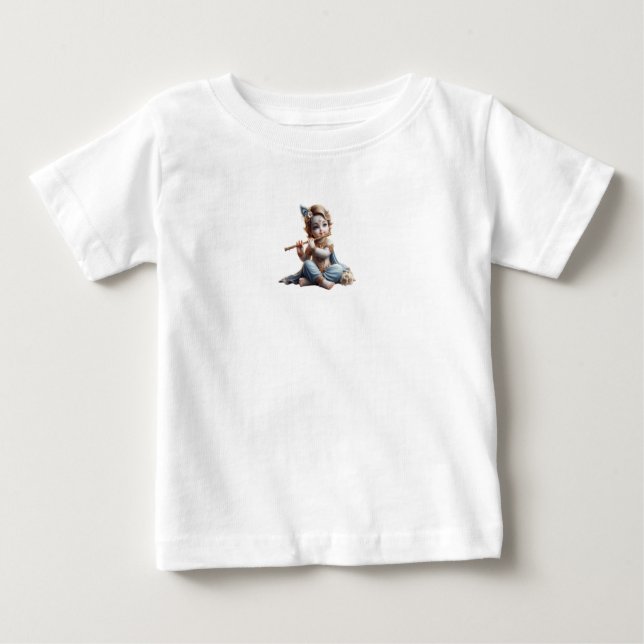 Bebé Camiseta de diseño de Lord Krishna para bebés y ni (Anverso)