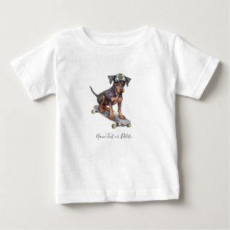 Bebé Camiseta de Doberman al Acuarela